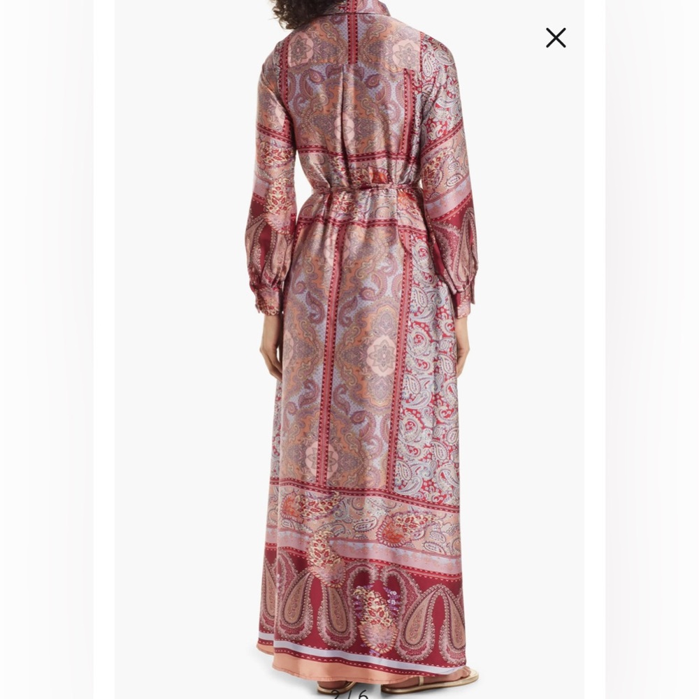 NWT BTFL-Life Long Sleeve Maxi Shirt Dress Sz S Beautiful - Picture 3 of 11